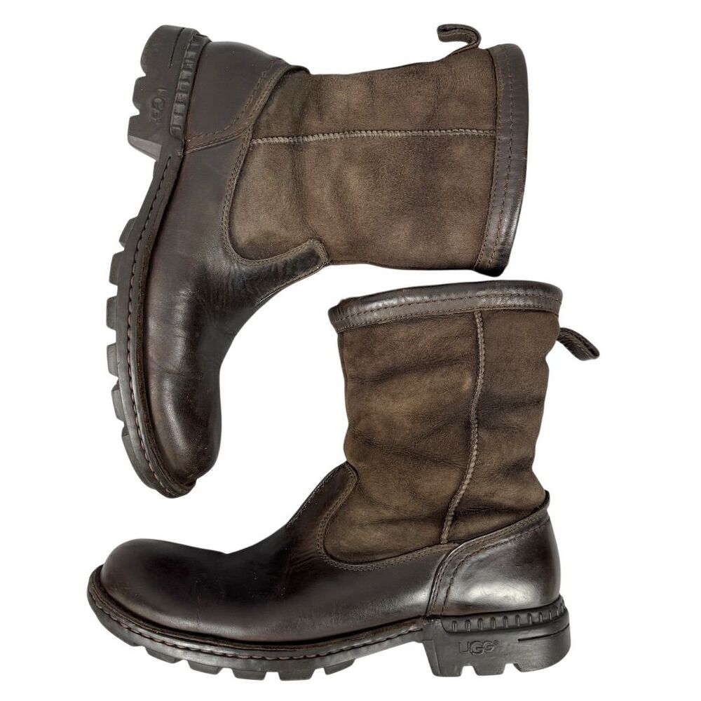 UGG Men's Hartsville Ankle Boots Brown Leather Suede Size 11
